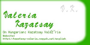 valeria kazatsay business card